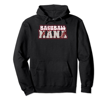 Baseball Grandma Baseball Nana Hoodie - Custom Art Print Men Women - T-Shirt, Sweatshirt, Hoodie