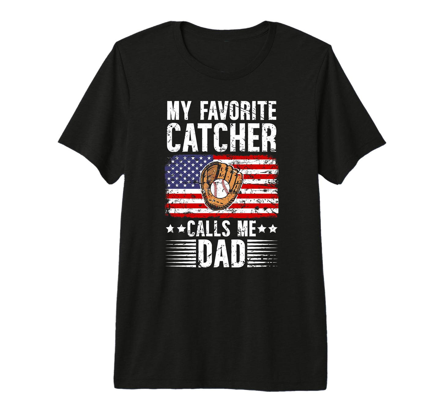 Mens My Favorite Baseball Catcher Dad T-Shirt - Unique Graphic Men Women - T-Shirt, Sweatshirt, Hoodie