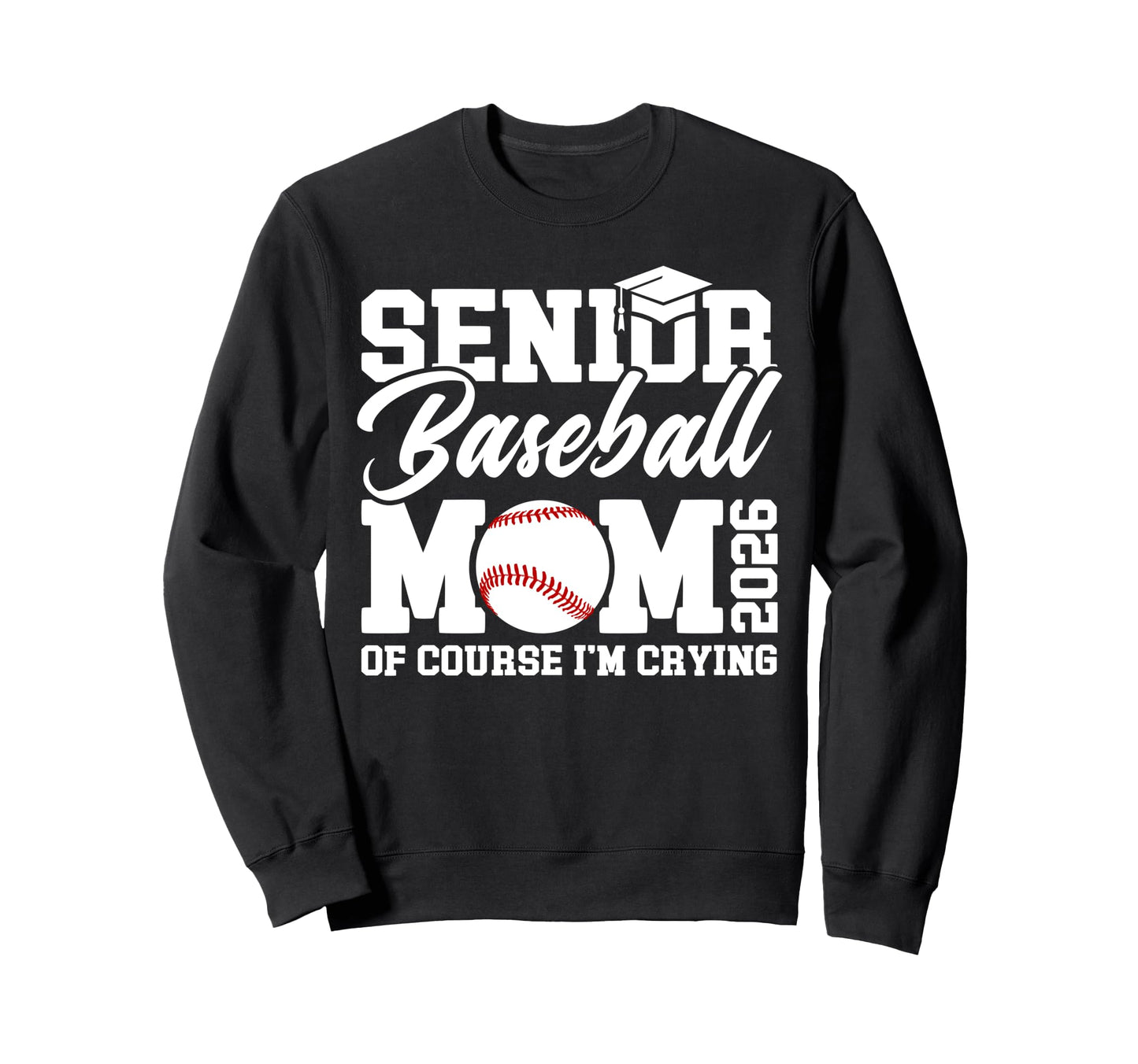 Proud Baseball Senior Mom Sweatshirt - Casual Everyday Wear for Adults - T-Shirt, Sweatshirt, Hoodie