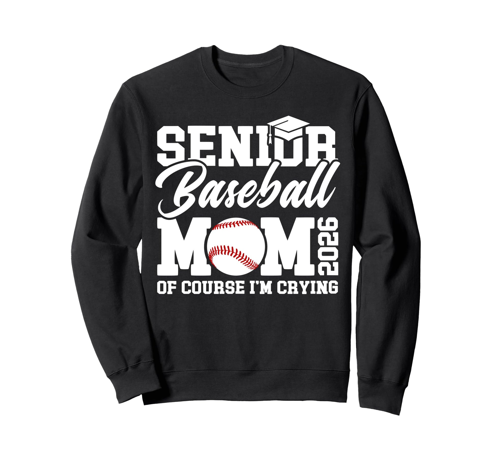 Proud Baseball Senior Mom Sweatshirt - Casual Everyday Wear for Adults - T-Shirt, Sweatshirt, Hoodie