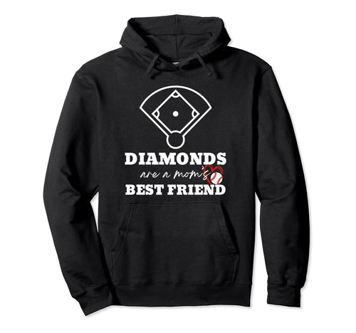 Funny Baseball Mom Diamonds Are Moms Hoodie - Minimalist Print Men Women - T-Shirt, Sweatshirt, Hoodie