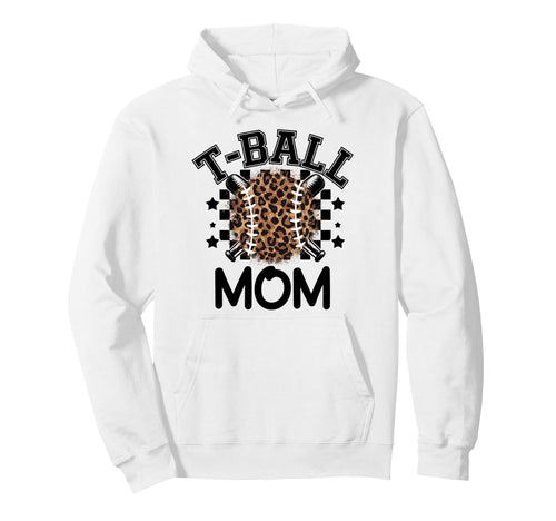 T Ball Teeball Mom Leopard Cheetah Hoodie - Custom Art Print Men Women - T-Shirt, Sweatshirt, Hoodie