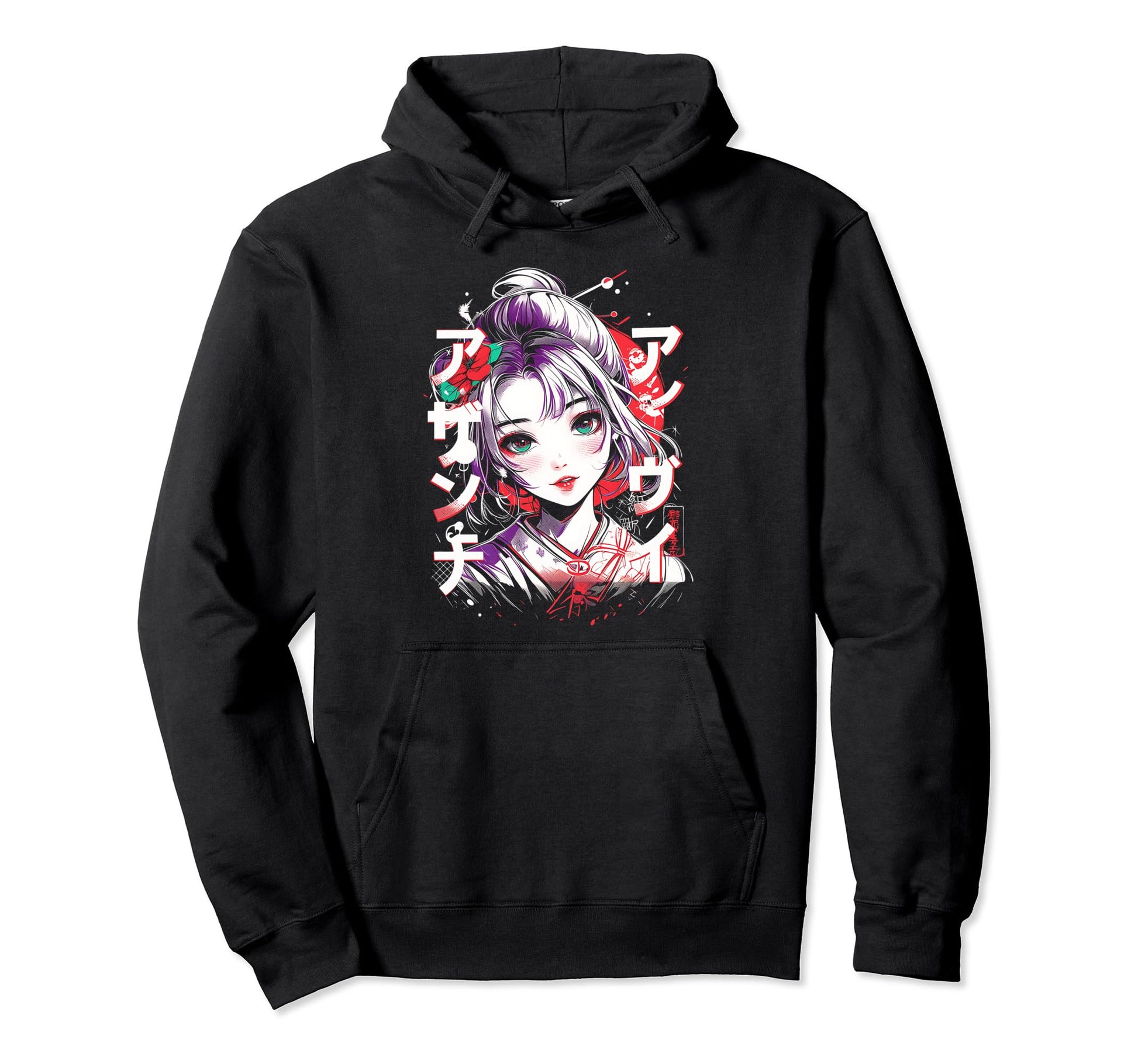 Anime Goth Grunge Demon Waifu Horror Alt Hoodie - Graphic Print Men Women - T-Shirt, Sweatshirt, Hoodie