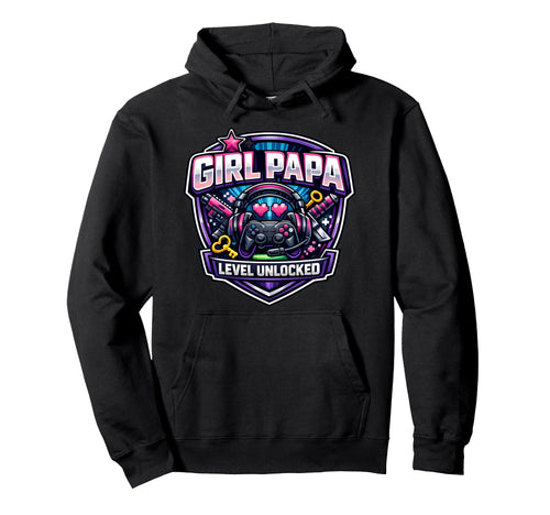 Papa Level Unlocked New Father Dad Hoodie - Streetwear Style for Adults - T-Shirt, Sweatshirt, Hoodie