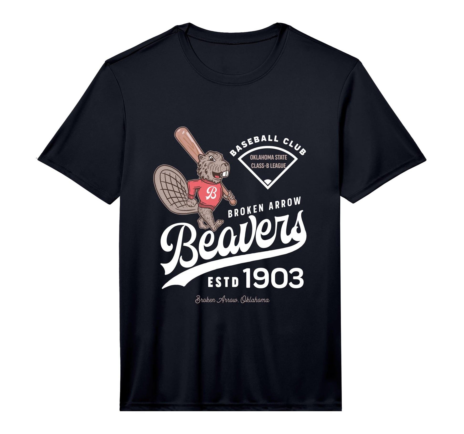 Broken Arrow Beavers Minor League T-Shirt - Fun Novelty Design for Adults - T-Shirt, Sweatshirt, Hoodie