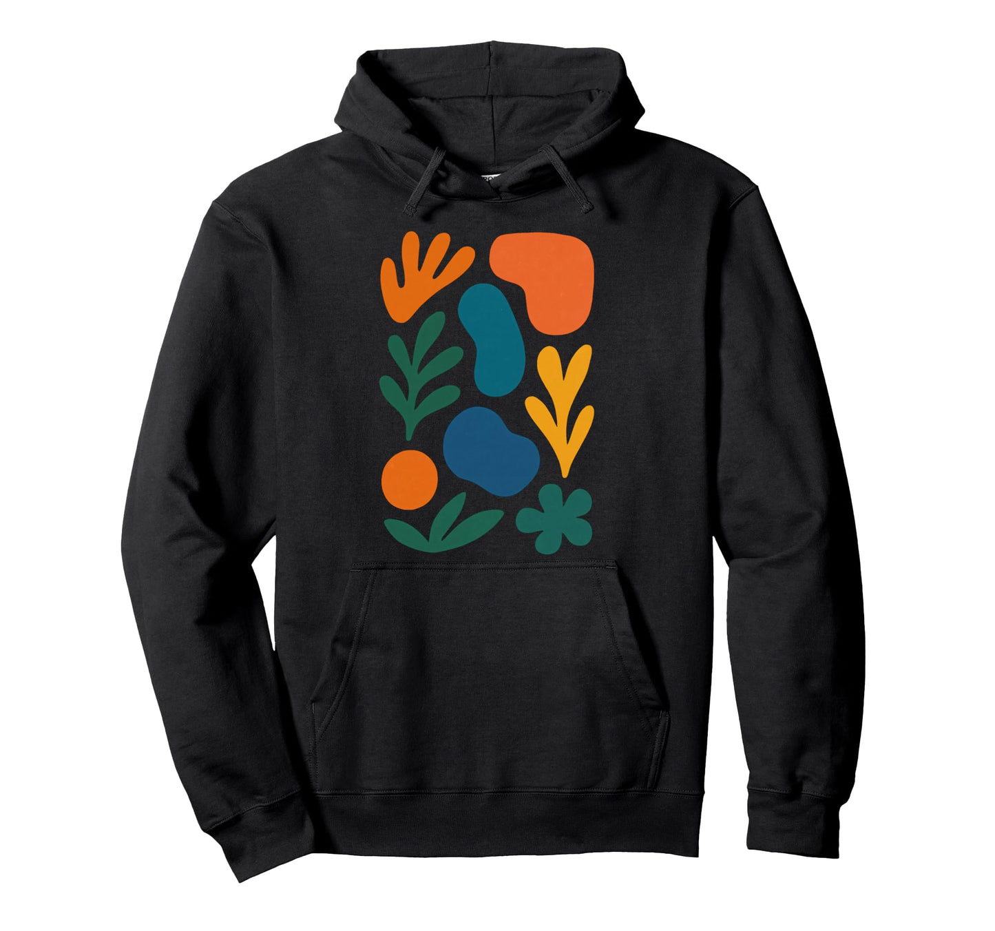 Boho Floral Shapes Modern Flower Hoodie - Unique Graphic for Adults - T-Shirt, Sweatshirt, Hoodie