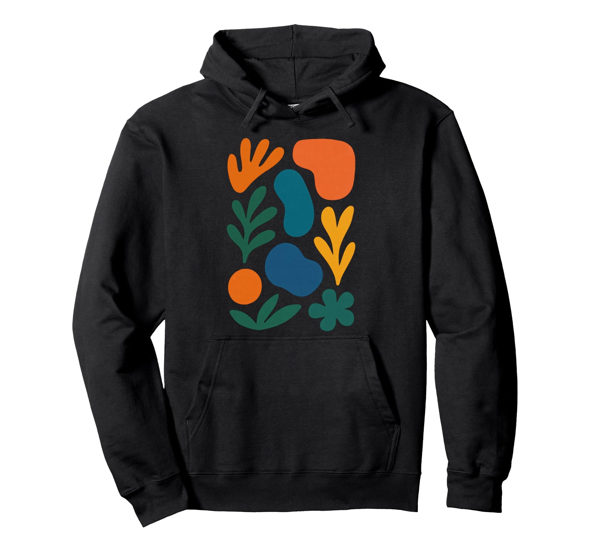 Boho Floral Shapes Modern Flower Hoodie - Unique Graphic for Adults - T-Shirt, Sweatshirt, Hoodie