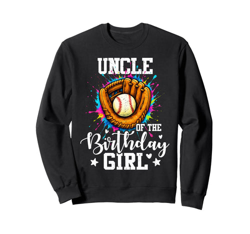 Uncle Birthday Baseball Colorful Sweatshirt - Minimalist Print for Adults - T-Shirt, Sweatshirt, Hoodie