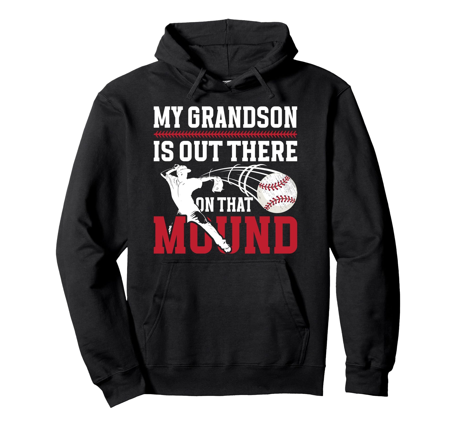 Proud Baseball Pitcher Grandpa Baseball Hoodie - Novelty Apparel Men Women - T-Shirt, Sweatshirt, Hoodie