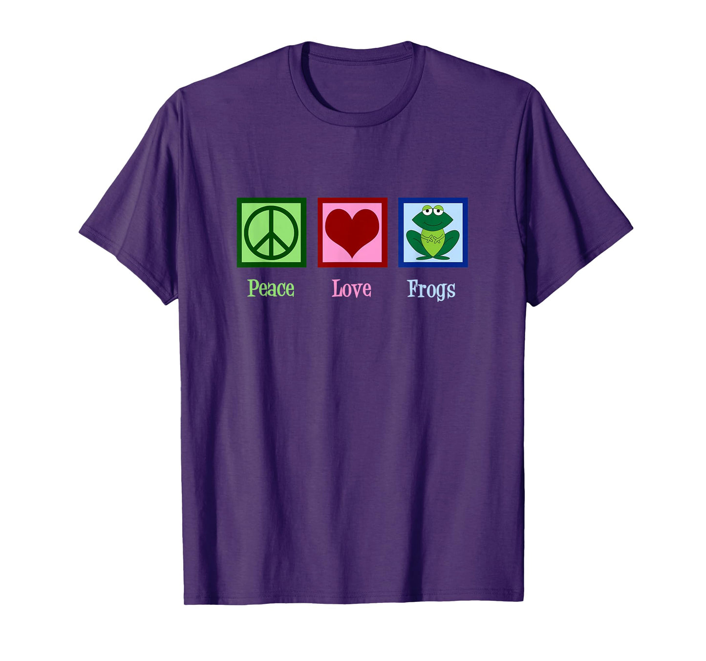 Peace Love Frogs Frog Gift T-Shirt - Casual Everyday Wear Unisex - T-Shirt, Sweatshirt, Hoodie