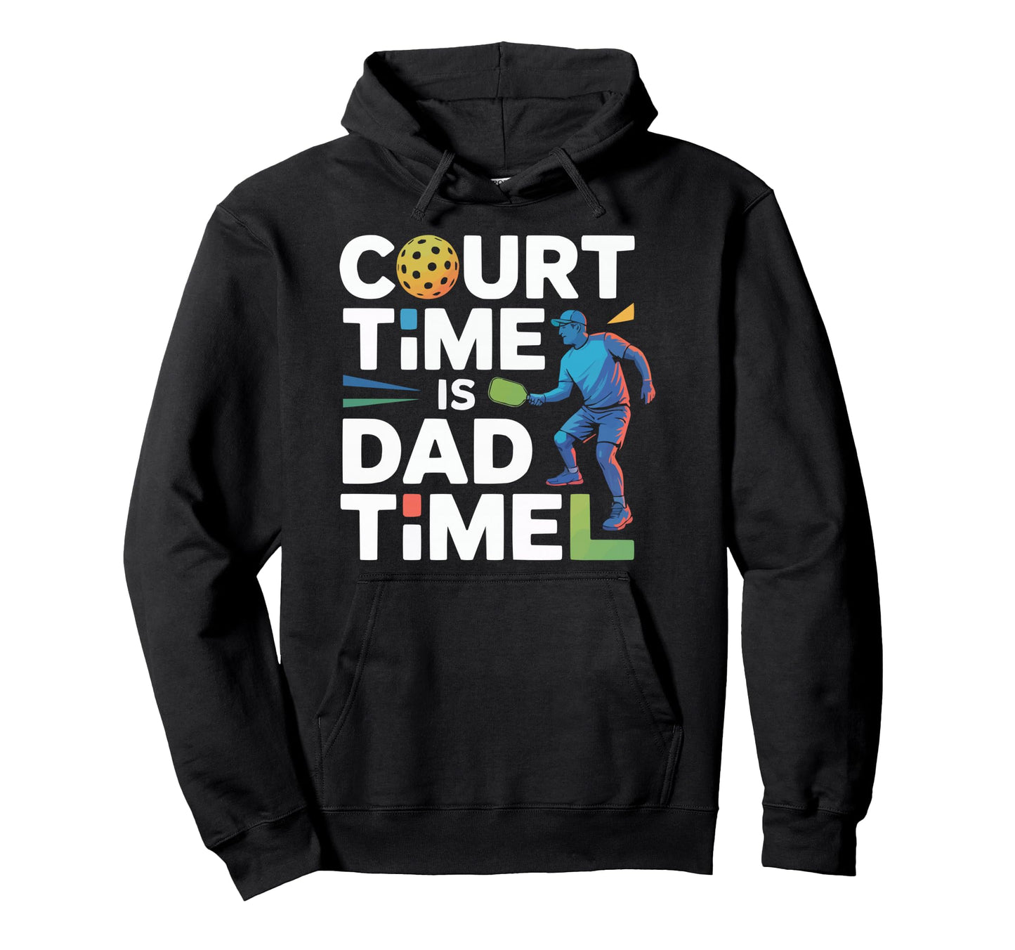 Pickleball Dad Papa Paddle Sport Coach Hoodie - Trendy Graphic for Adults - T-Shirt, Sweatshirt, Hoodie