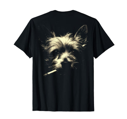Yorkshire Terrier Smoking Cigarette T-Shirt - Trendy Graphic for Adults - T-Shirt, Sweatshirt, Hoodie