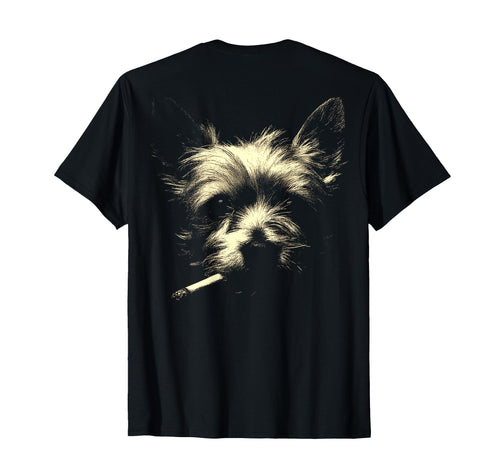 Yorkshire Terrier Smoking Cigarette T-Shirt - Trendy Graphic for Adults - T-Shirt, Sweatshirt, Hoodie