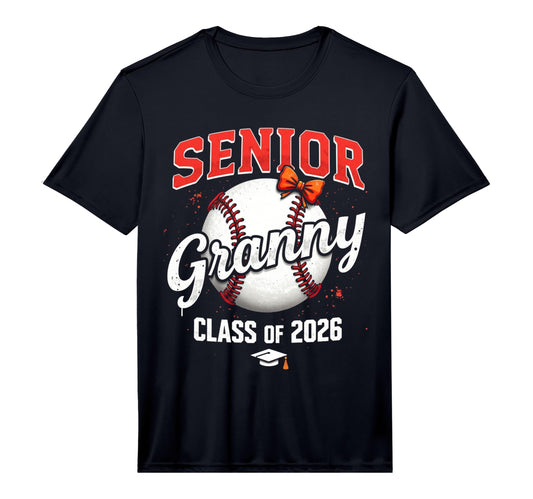 Senior Granny 2026 Baseball Mama T-Shirt - Graphic Print for Adults - T-Shirt, Sweatshirt, Hoodie