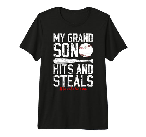 My Grandson Baseball Nana Baseball T-Shirt - Aesthetic Graphic for Adults - T-Shirt, Sweatshirt, Hoodie