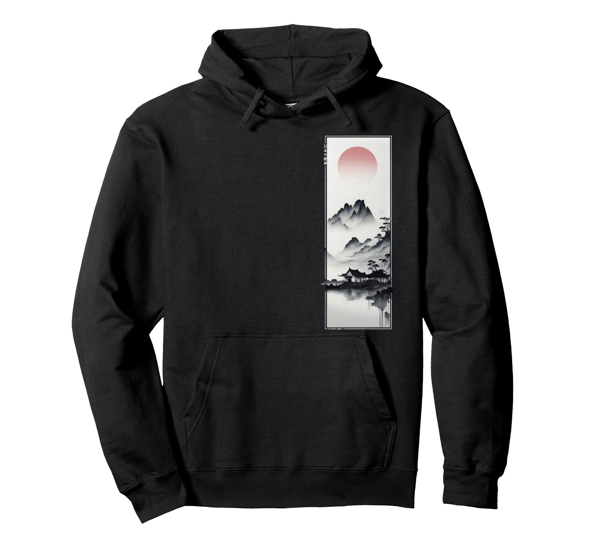 Japanese Landscape Minimalist 90S Hoodie - Streetwear Style Men Women - T-Shirt, Sweatshirt, Hoodie