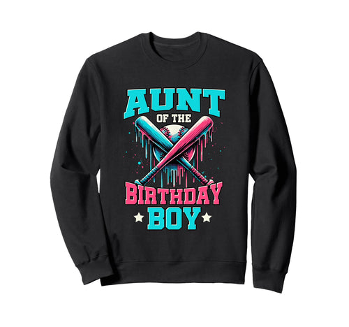 Aunt Birthday Baseball Ice Cream Sweatshirt - Novelty Apparel Unisex - T-Shirt, Sweatshirt, Hoodie