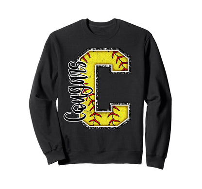 Cougars Softball Mom Game Day Sweatshirt - Streetwear Style for Adults - T-Shirt, Sweatshirt, Hoodie