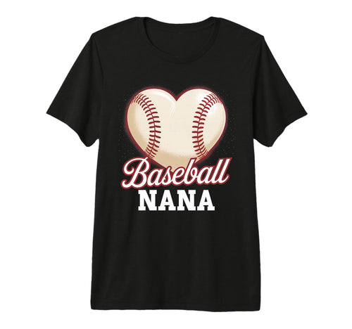 Heart Baseball Nana Mothers Day Tri Blend T-Shirt - Novelty Apparel Unisex - T-Shirt, Sweatshirt, Hoodie