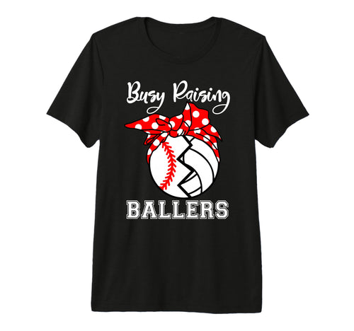 Busy Raising Ballers Funny Baseball T-Shirt - Unique Graphic Men Women - T-Shirt, Sweatshirt, Hoodie