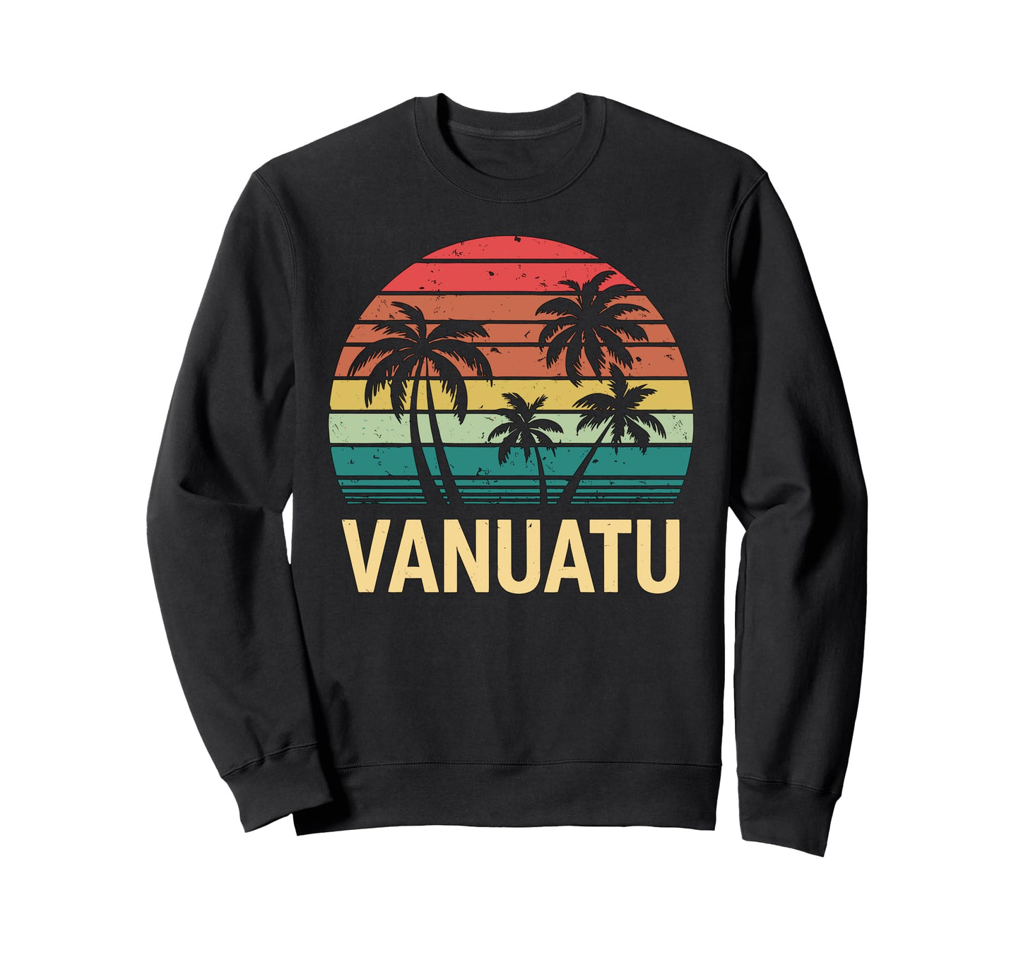 Vanuatu Rainbow Sunset And Tropical Sweatshirt - Graphic Print Men Women - T-Shirt, Sweatshirt, Hoodie