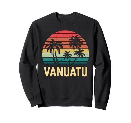 Vanuatu Rainbow Sunset And Tropical Sweatshirt - Graphic Print Men Women - T-Shirt, Sweatshirt, Hoodie