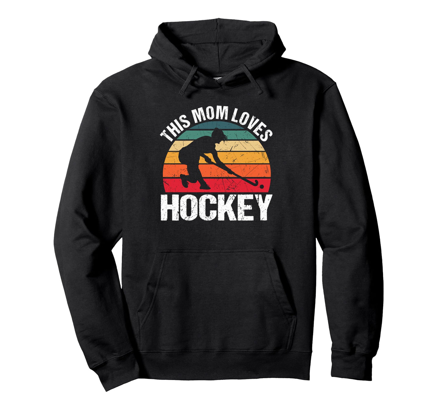 This Mom Loves Hockey Game Day Sports Mom Hoodie - Graphic Print for Adults - T-Shirt, Sweatshirt, Hoodie