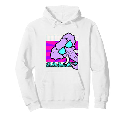 Aesthetic Vaporwave Outfits Elephant Hoodie - Graphic Print Men Women - T-Shirt, Sweatshirt, Hoodie