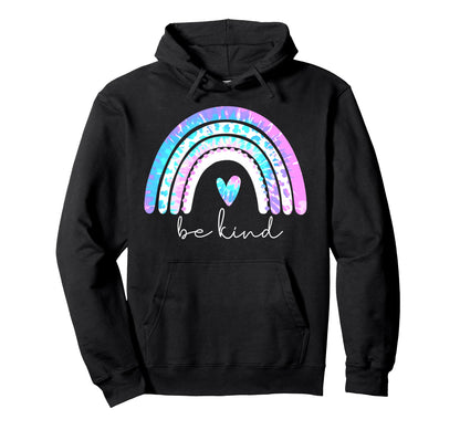 Be Kind Rainbow Teacher Positivity Hoodie - Custom Art Print Men Women - T-Shirt, Sweatshirt, Hoodie
