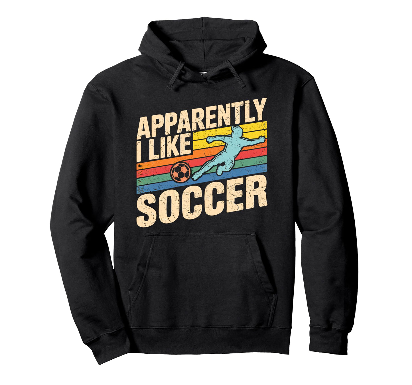 Apparently I Like Soccer Season Funny Hoodie - Minimalist Print Unisex - T-Shirt, Sweatshirt, Hoodie
