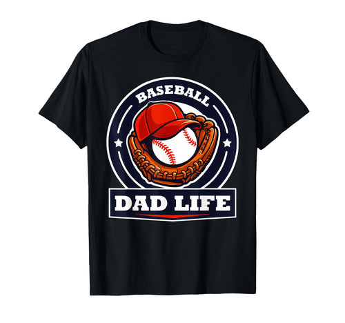 Baseball Dad Life Glove And Ball T-Shirt - Aesthetic Graphic for Adults - T-Shirt, Sweatshirt, Hoodie