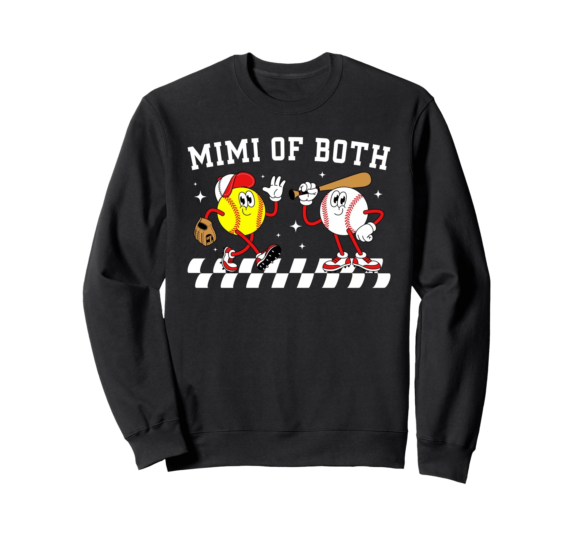 Mimi Both Proud Softball Baseball Sweatshirt - Graphic Print for Adults - T-Shirt, Sweatshirt, Hoodie
