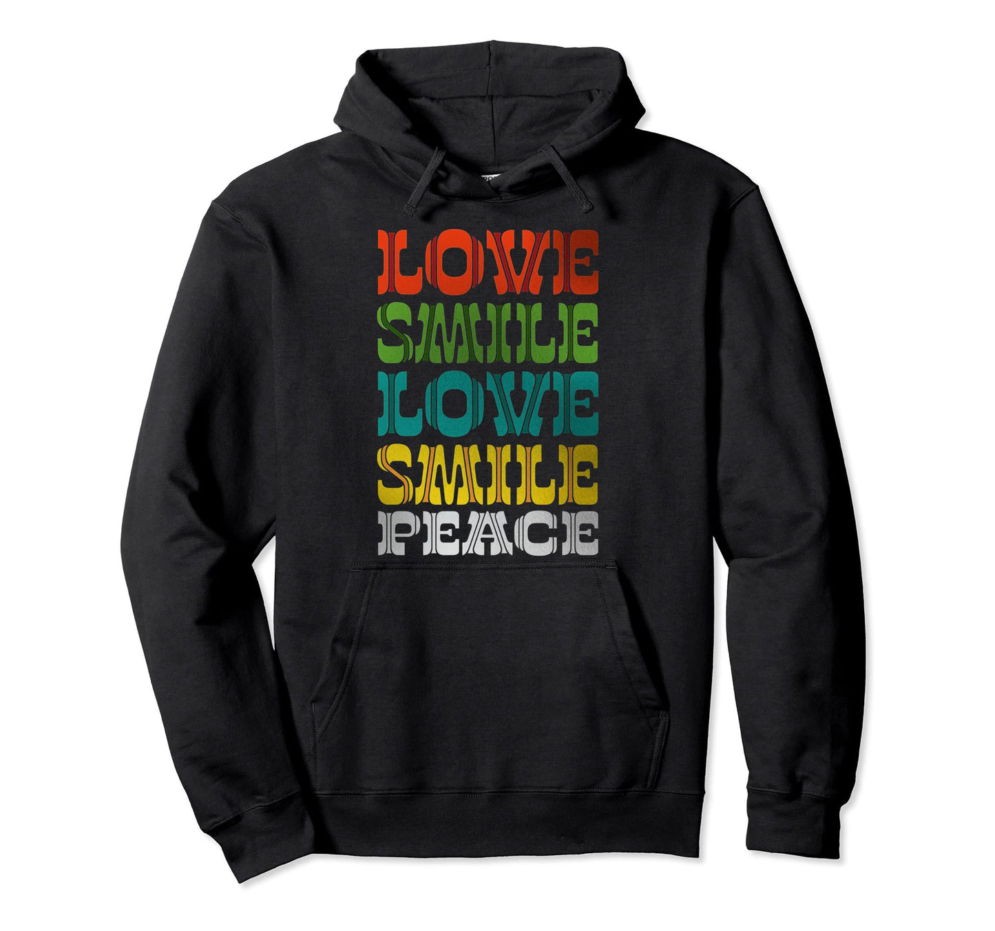 Love Smile Peace Hoodie - Trendy Graphic Men Women - T-Shirt, Sweatshirt, Hoodie