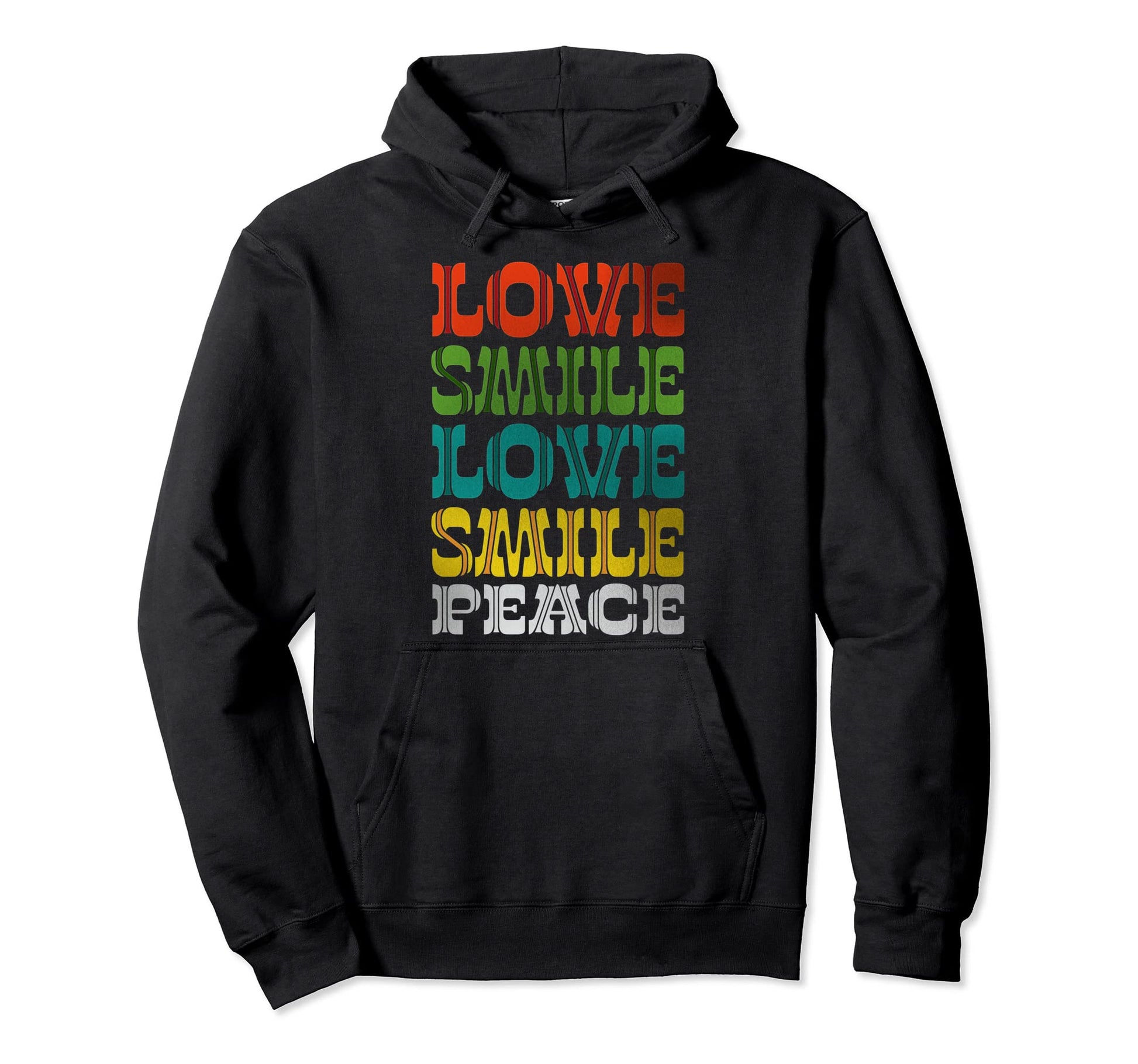 Love Smile Peace Hoodie - Trendy Graphic Men Women - T-Shirt, Sweatshirt, Hoodie