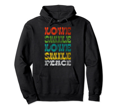 Love Smile Peace Hoodie - Trendy Graphic Men Women - T-Shirt, Sweatshirt, Hoodie