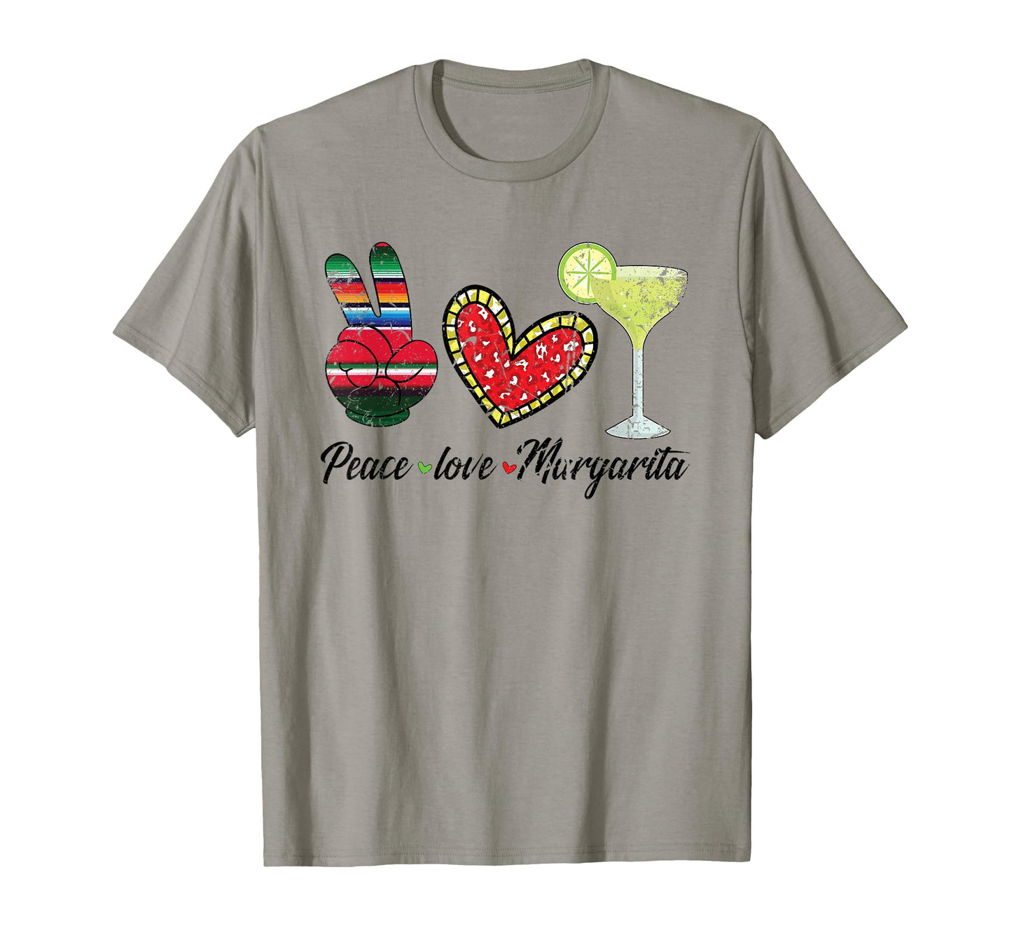 Funny Cinco De Mayo Mexican Peace Love T-Shirt - Graphic Print for Adults - T-Shirt, Sweatshirt, Hoodie