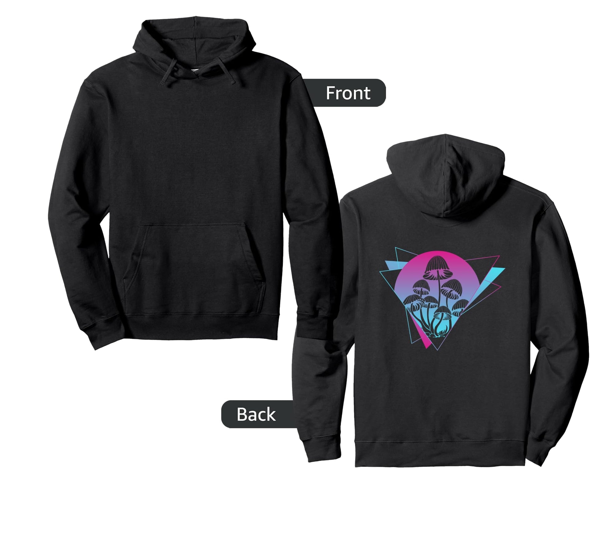 Fungi Vaporwave Aesthetic Mushrooms Artsy Hoodie - Minimalist Print Unisex - T-Shirt, Sweatshirt, Hoodie