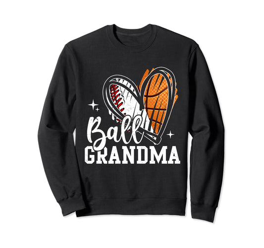 Ball Grandma Baseball Sweatshirt - Casual Everyday Wear for Adults - T-Shirt, Sweatshirt, Hoodie