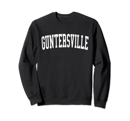 Guntersville Al Distressed White Sweatshirt - Aesthetic Graphic for Adults - T-Shirt, Sweatshirt, Hoodie