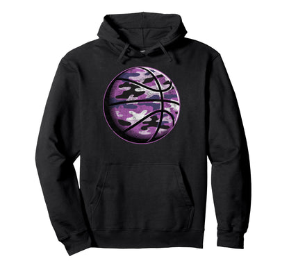 Camouflage Basketball Ball Basketball Hoodie - Aesthetic Graphic Unisex - T-Shirt, Sweatshirt, Hoodie