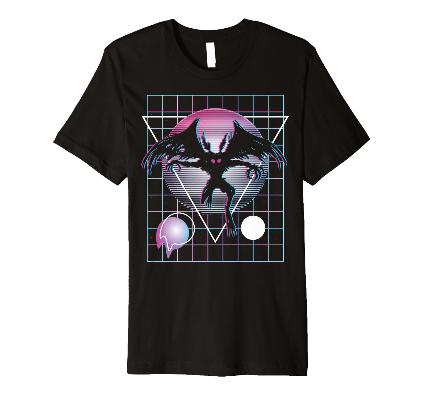 Vaporwave Aesthetic Mothman T-Shirt - Casual Everyday Wear for Adults - T-Shirt, Sweatshirt, Hoodie