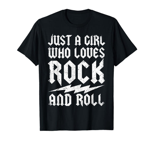 Rock Music Just Who Loves Rock And Roll T-Shirt - Minimalist Print Unisex - T-Shirt, Sweatshirt, Hoodie