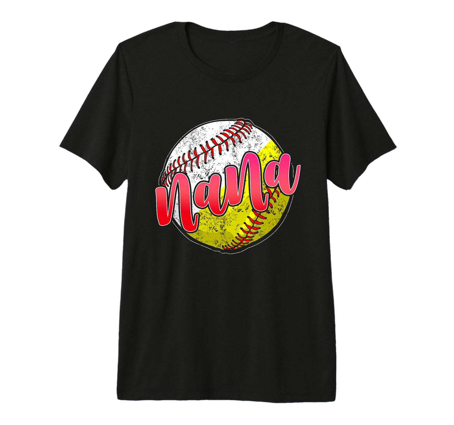 Baseball Softball Nana Softball Baseball T-Shirt - Custom Art Print Unisex - T-Shirt, Sweatshirt, Hoodie