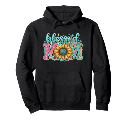Blessed Mom Sunflower Western Boho Hoodie - Aesthetic Graphic for Adults - T-Shirt, Sweatshirt, Hoodie