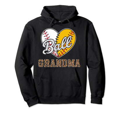 Baseball Grandma Grandmother Granny Hoodie - Aesthetic Graphic Men Women - T-Shirt, Sweatshirt, Hoodie