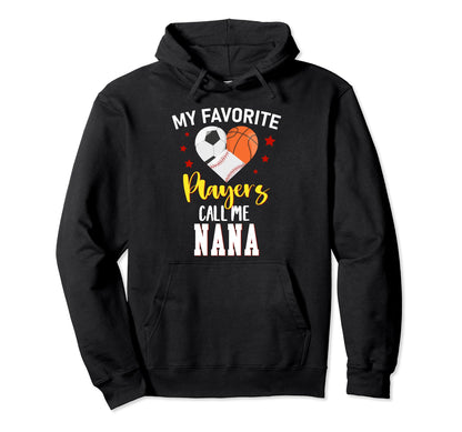 My Favorite Players Baseball Basketball Hoodie - Fun Novelty Design Unisex - T-Shirt, Sweatshirt, Hoodie