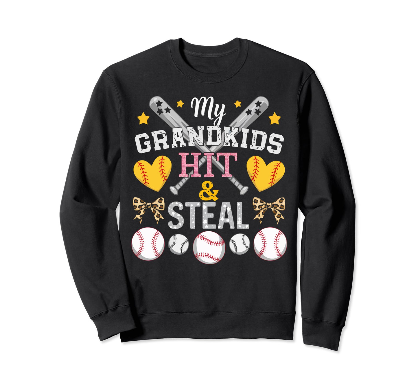 Baseball Grandma Grandmother Sweatshirt - Minimalist Print for Adults - T-Shirt, Sweatshirt, Hoodie