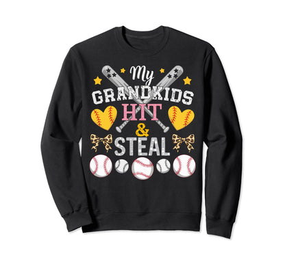 Baseball Grandma Grandmother Sweatshirt - Minimalist Print for Adults - T-Shirt, Sweatshirt, Hoodie