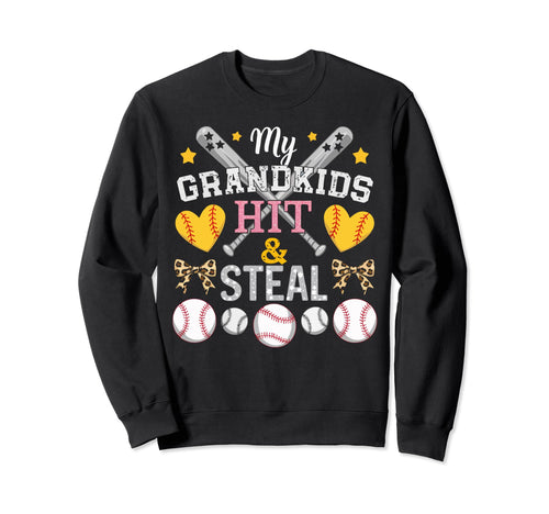 Baseball Grandma Grandmother Sweatshirt - Minimalist Print for Adults - T-Shirt, Sweatshirt, Hoodie