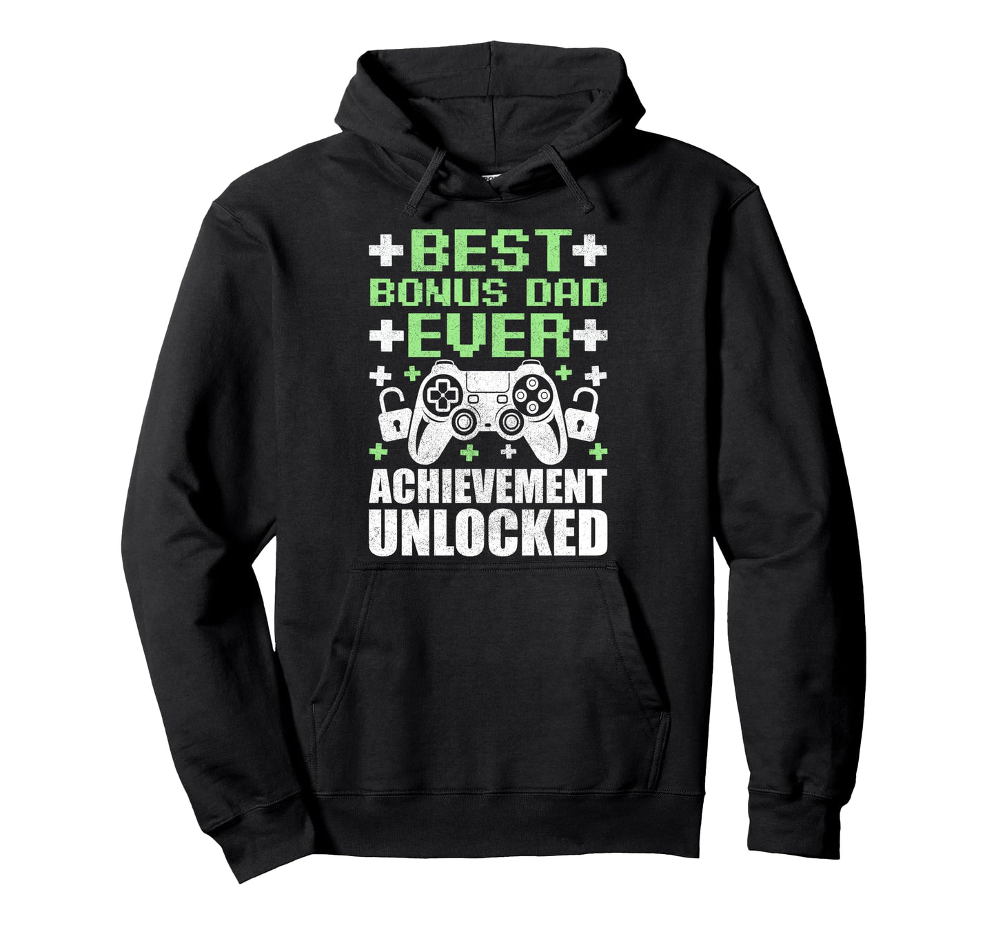 Gamer Stepdad Fathers Day Bonus Dad Hoodie - Graphic Print Men Women - T-Shirt, Sweatshirt, Hoodie
